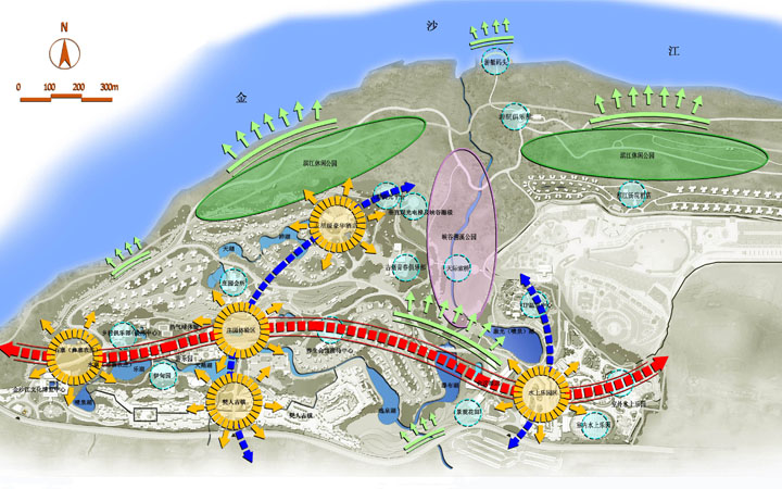 云南大峡谷温泉规划分区图