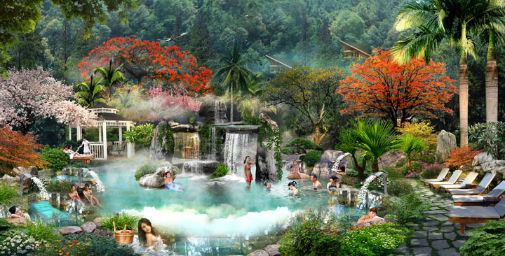 精品度假温泉——广东佛山美的鹭湖半山温泉