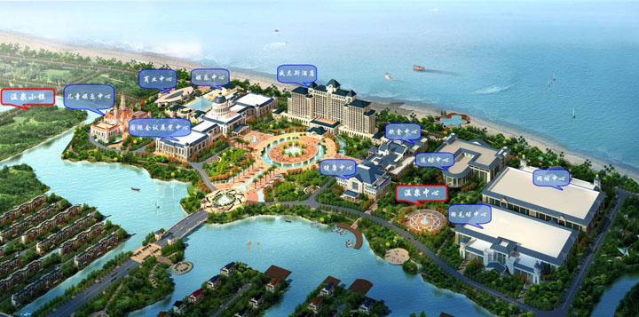 启东海上威尼斯温泉小镇规划设计示意图